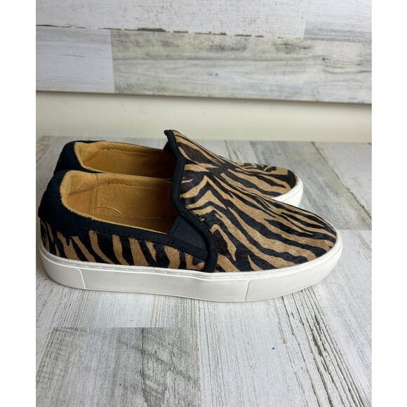 Ugg womens 7.5 Cahlvan tiger slip on calf fur suede leather sneaker comfort shoe - Picture 4 of 9